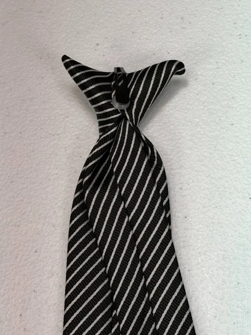 Boys Youth Clip On Ties Lot of 4 Striped Polka Dot Dress Ties